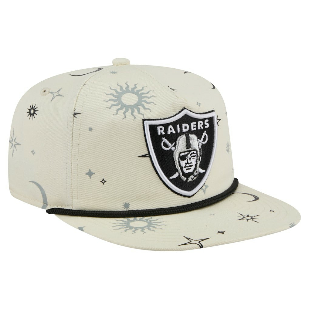 Las Vegas Raiders New Era Celestial Golfer Snapback Hat Cream - NFL