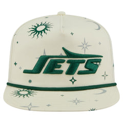 New York Jets New Era Celestial Golfer Snapback Hat Cream - NFL