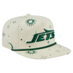 New York Jets New Era Celestial Golfer Snapback Hat Cream - NFL