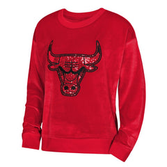 NBA - Chicago Bulls Outerstuff Youth Girls Step Back Sweatshirt - Red