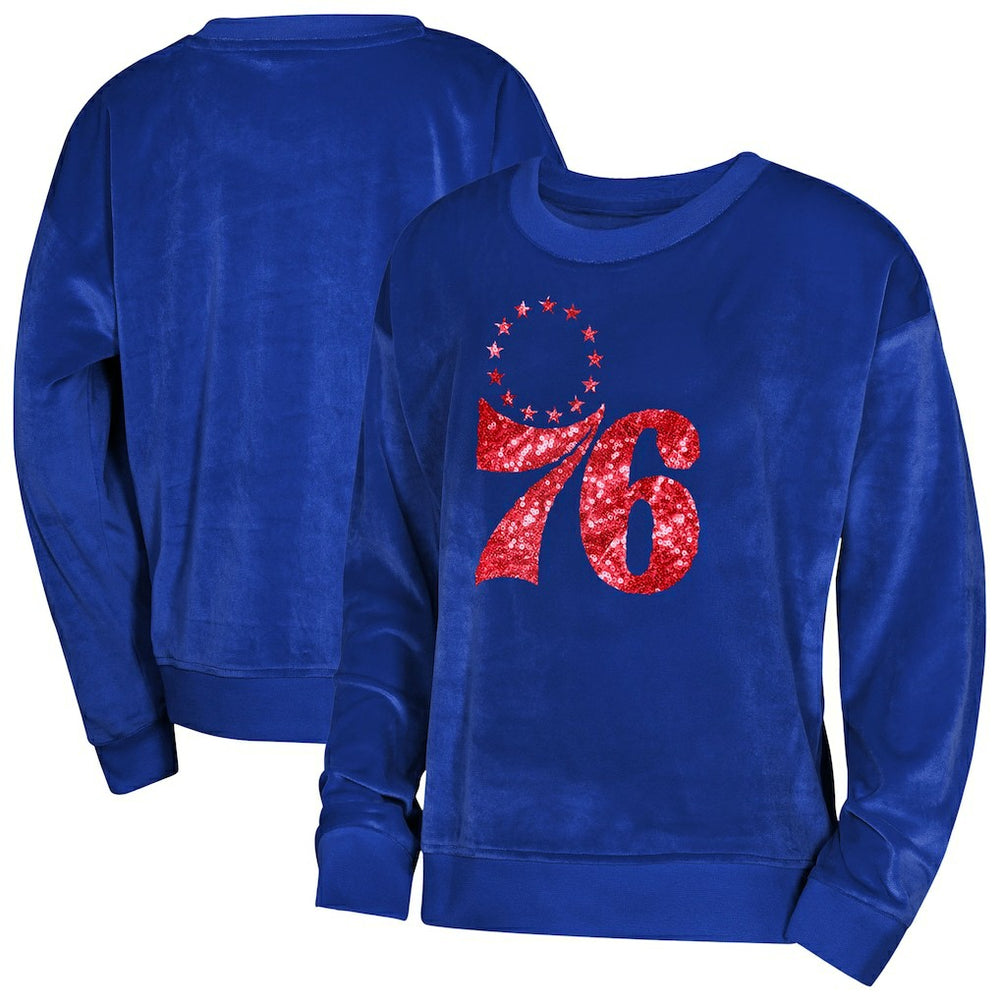NBA - Philadelphia 76ers Outerstuff Youth Girls Step Back Sweatshirt - Royal