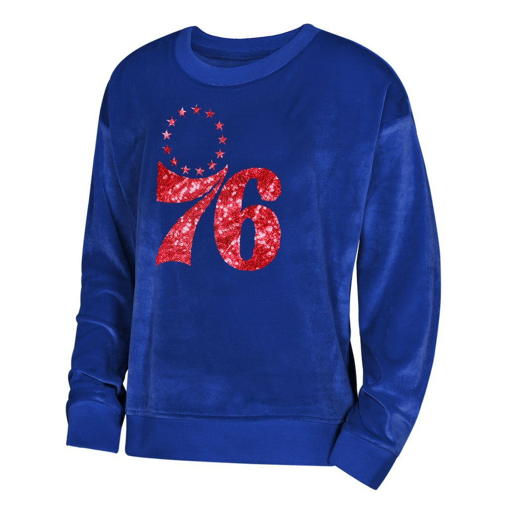 NBA - Philadelphia 76ers Outerstuff Youth Girls Step Back Sweatshirt - Royal