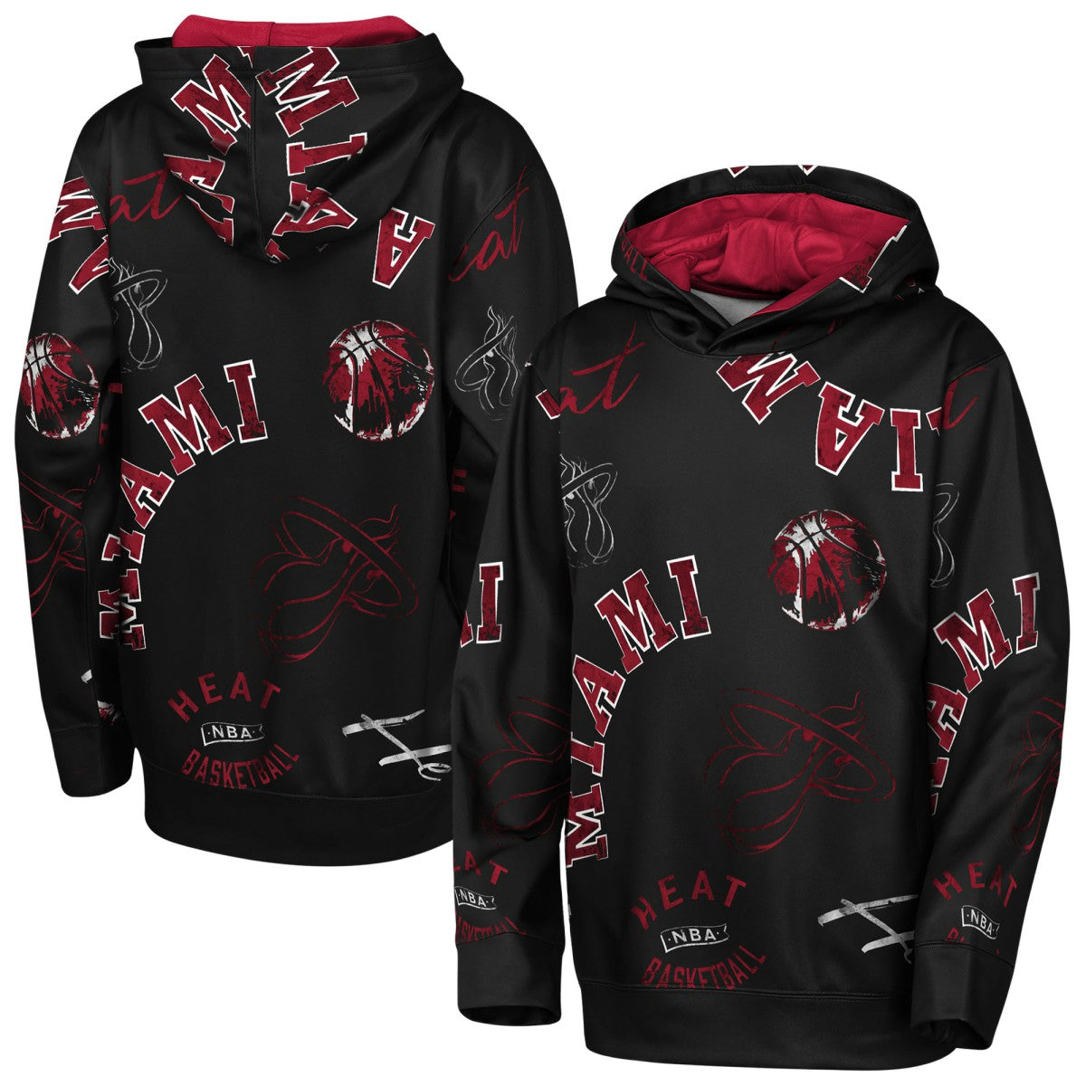 NBA - Miami Heat Outerstuff Youth Moving Violation Hoodie - Black