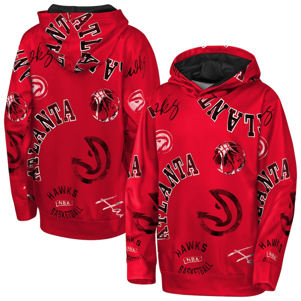 NBA - Atlanta Hawks Outerstuff Youth Moving Violation Hoodie - Red