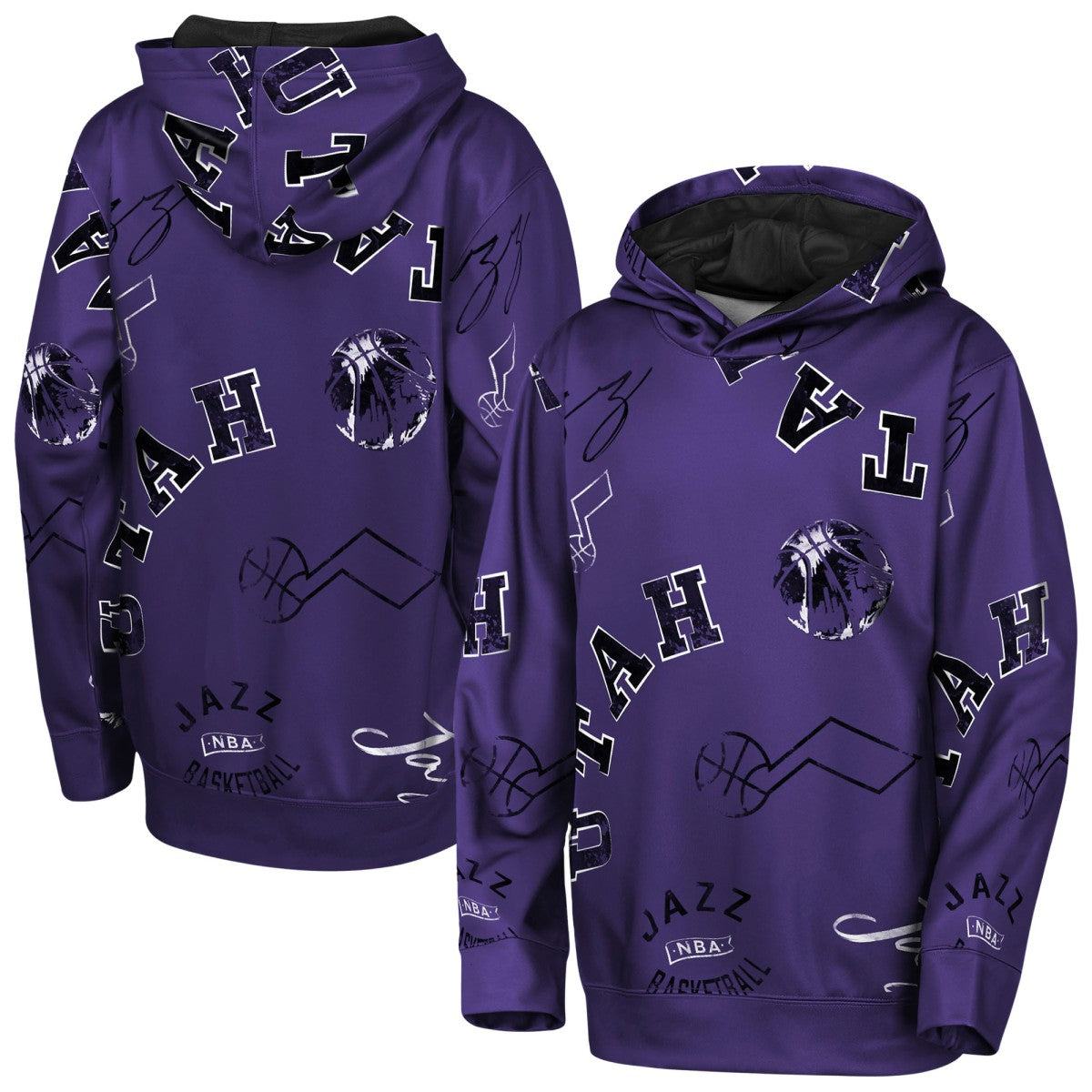 NBA - Utah Jazz Outerstuff Youth Moving Violation Hoodie - Purple