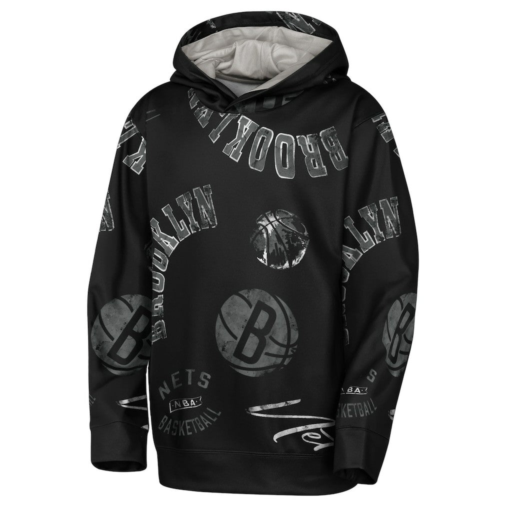NBA - Brooklyn Nets Outerstuff Youth Moving Violation Hoodie - Black