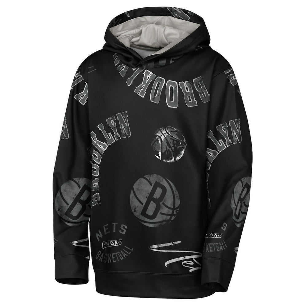 NBA - Brooklyn Nets Outerstuff Youth Moving Violation Hoodie - Black
