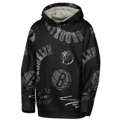 NBA - Brooklyn Nets Outerstuff Youth Moving Violation Hoodie - Black