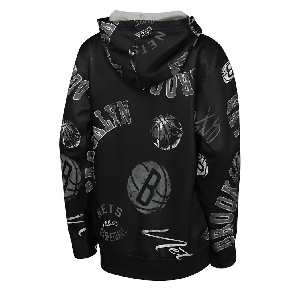 NBA - Brooklyn Nets Outerstuff Youth Moving Violation Hoodie - Black