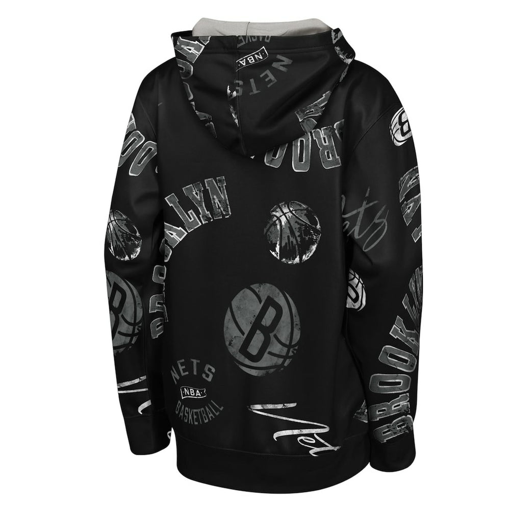 NBA - Brooklyn Nets Outerstuff Youth Moving Violation Hoodie - Black