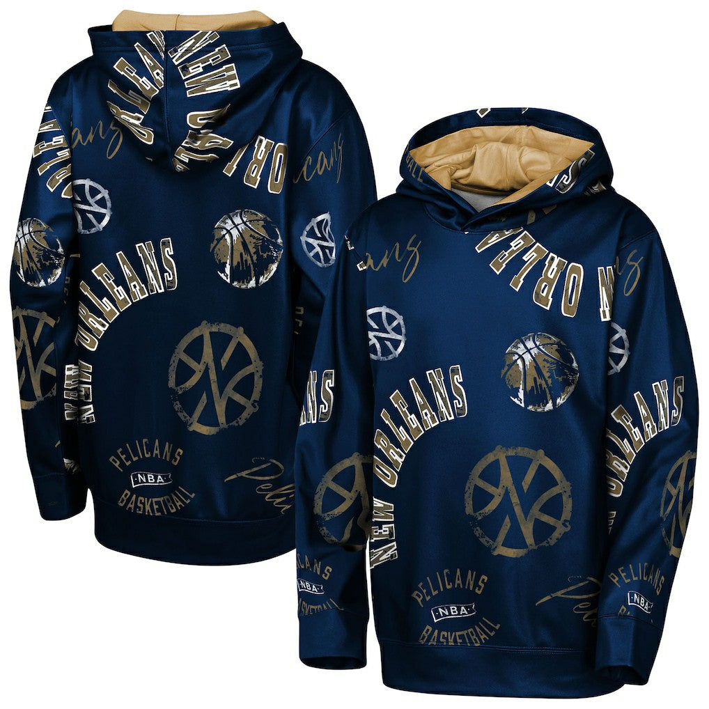 NBA - New Orleans Pelicans Outerstuff Youth Moving Violation Hoodie - Navy