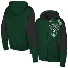 NBA - Milwaukee Bucks Outerstuff Youth Straight to the League Full-Zip Hoodie - Hunter Green