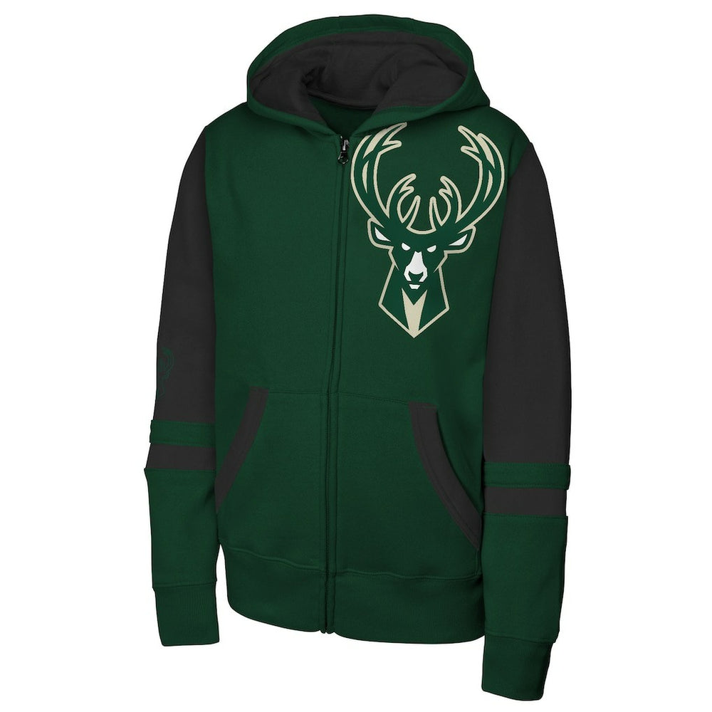 NBA - Milwaukee Bucks Outerstuff Youth Straight to the League Full-Zip Hoodie - Hunter Green