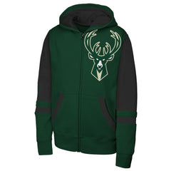 NBA - Milwaukee Bucks Outerstuff Youth Straight to the League Full-Zip Hoodie - Hunter Green
