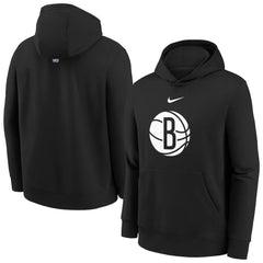 Nike - Brooklyn Nets Youth 2025/26 Club Fleece Hoodie - Black