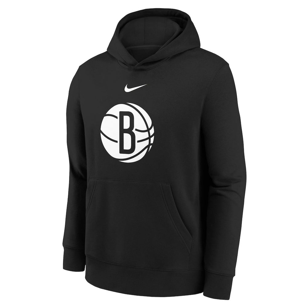 Nike - Brooklyn Nets Youth 2025/26 Club Fleece Hoodie - Black