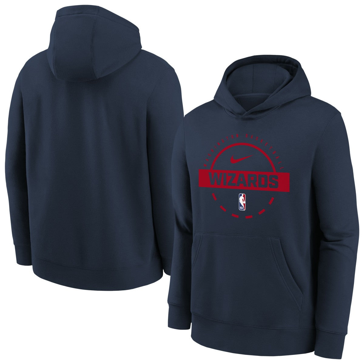 Nike - Washington Wizards Youth 2025/26 Club Fleece Practice Hoodie - Navy