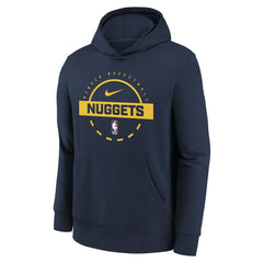 Nike - Denver Nuggets Youth 2025/26 Club Fleece Practice Hoodie - Navy