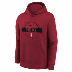 Nike - Miami Heat Youth 2025/26 Club Fleece Practice Hoodie - Red