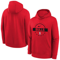 Nike - Chicago Bulls Youth 2025/26 Club Fleece Practice Hoodie - Red