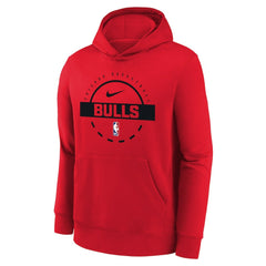 Nike - Chicago Bulls Youth 2025/26 Club Fleece Practice Hoodie - Red