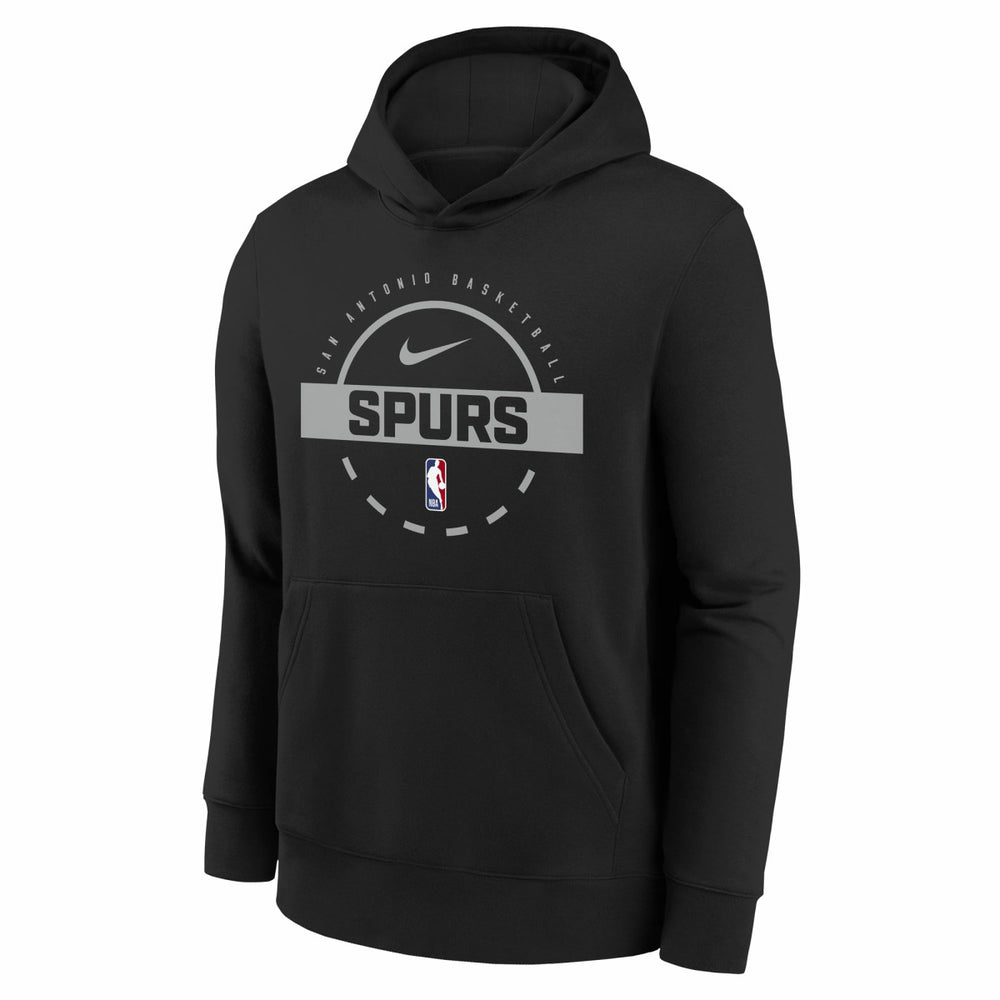 Nike - San Antonio Spurs Youth 2025/26 Club Fleece Practice Hoodie - Black