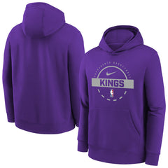 Nike - Sacramento Kings Youth 2025/26 Club Fleece Practice Hoodie - Purple