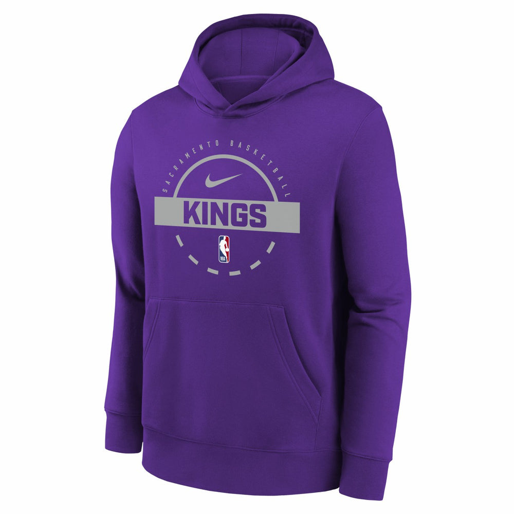 Nike - Sacramento Kings Youth 2025/26 Club Fleece Practice Hoodie - Purple