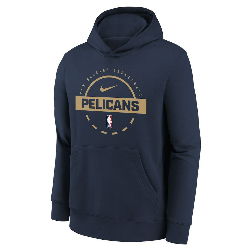 Nike - New Orleans Pelicans Youth 2025/26 Club Fleece Practice Hoodie - Navy