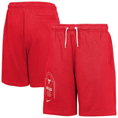 Nike - Chicago Bulls Youth Courtside Club Fleece Shorts - Red