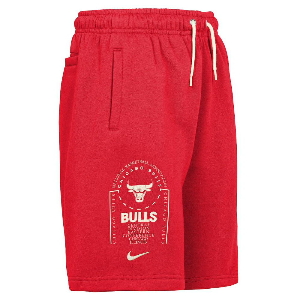 Nike - Chicago Bulls Youth Courtside Club Fleece Shorts - Red