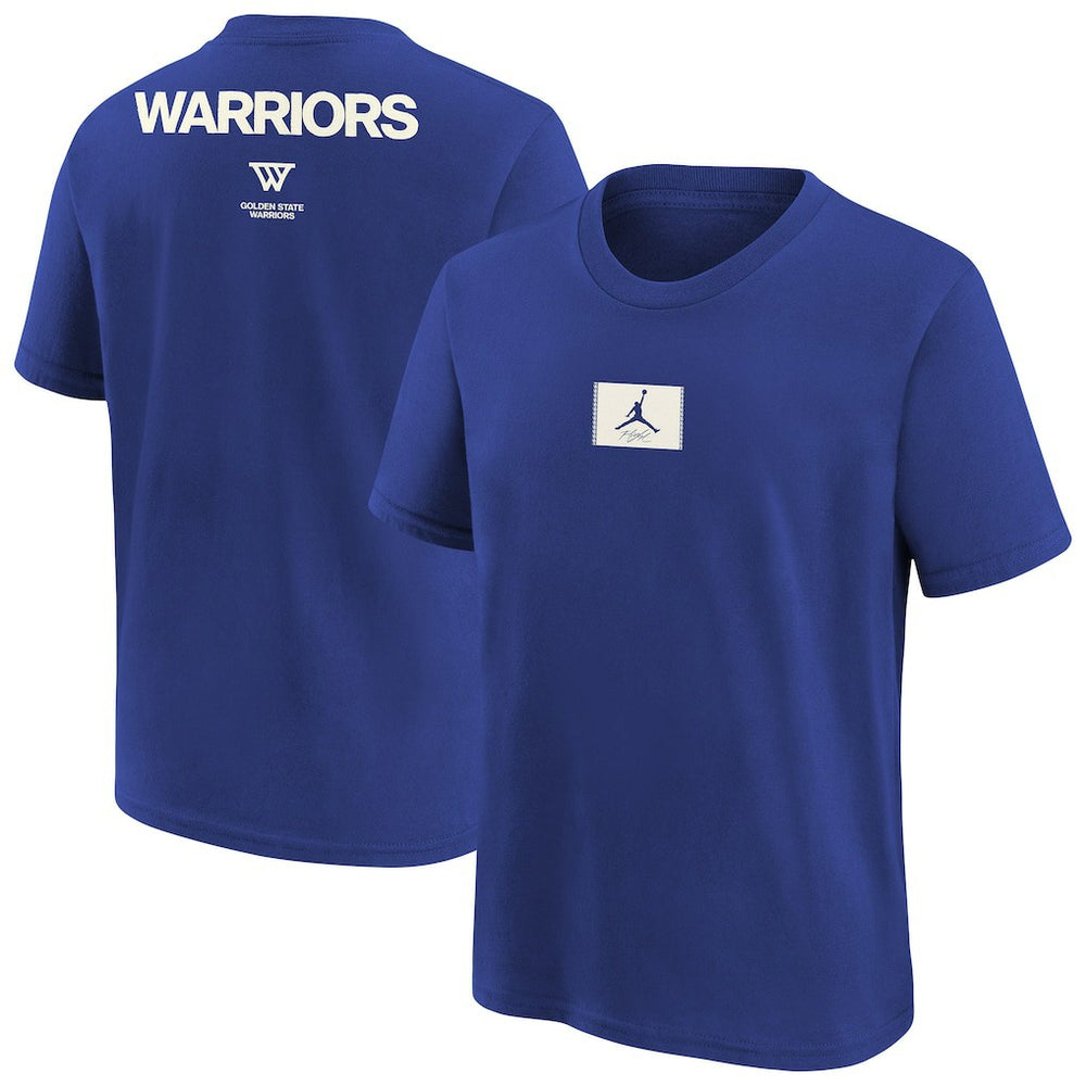 NBA - Golden State Warriors Jordan Brand Youth Courtside Statement 85 T-Shirt - Blue