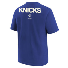 NBA - New York Knicks Jordan Brand Youth Courtside Statement 85 T-Shirt - Royal