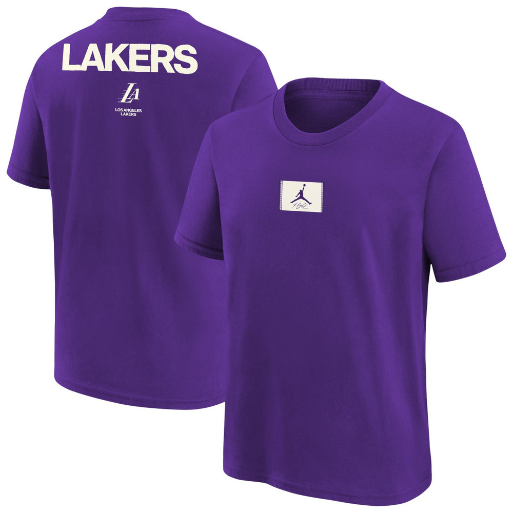 NBA - Los Angeles Lakers Jordan Brand Youth Courtside Statement 85 T-Shirt - Purple