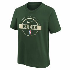 Nike - Milwaukee Bucks Youth Practice T-Shirt - Hunter Green