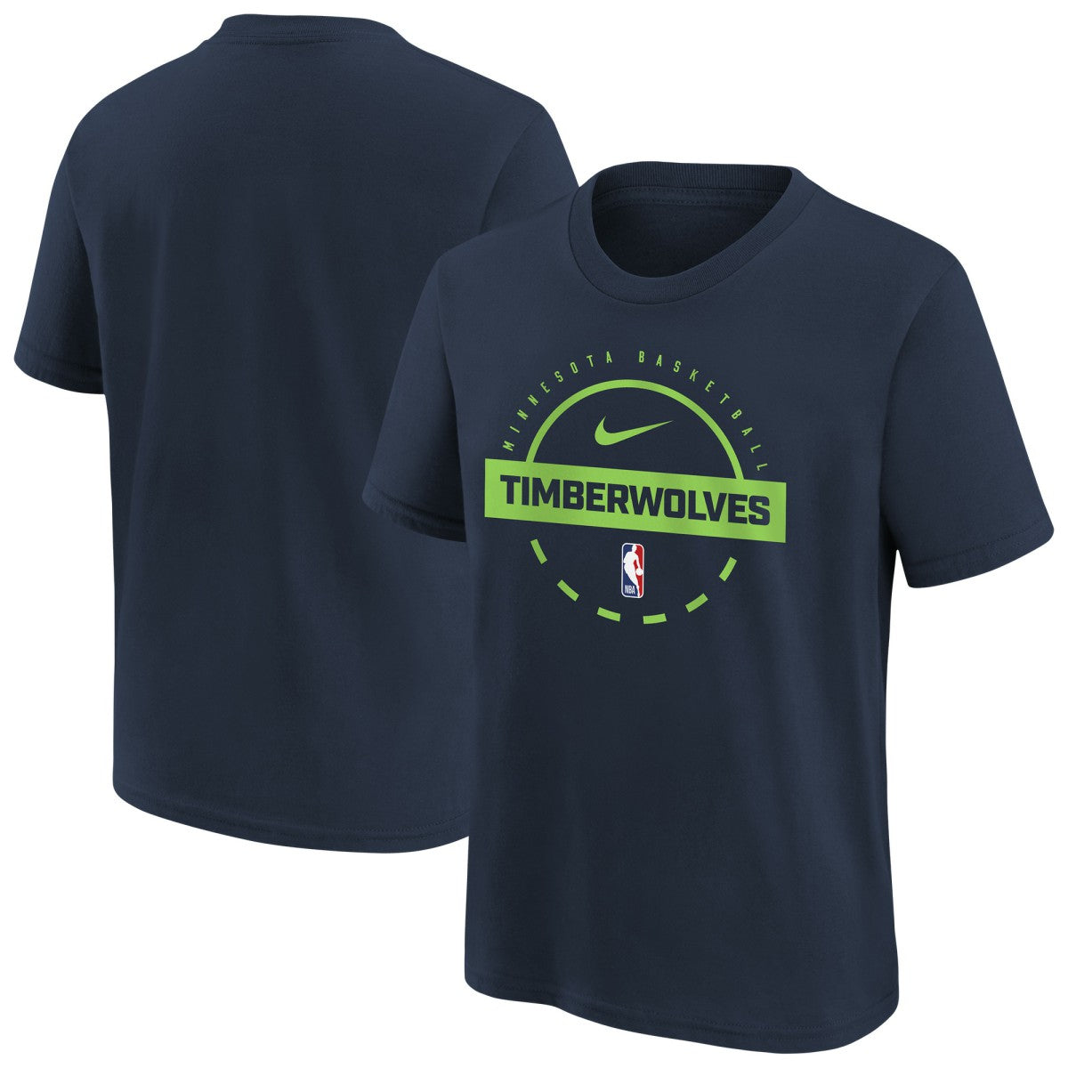 Nike - Minnesota Timberwolves Youth Practice T-Shirt - Navy