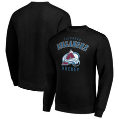 Colorado Avalanche - Men's Starter Team Logo Fleece Pullover Sweatshirt Black