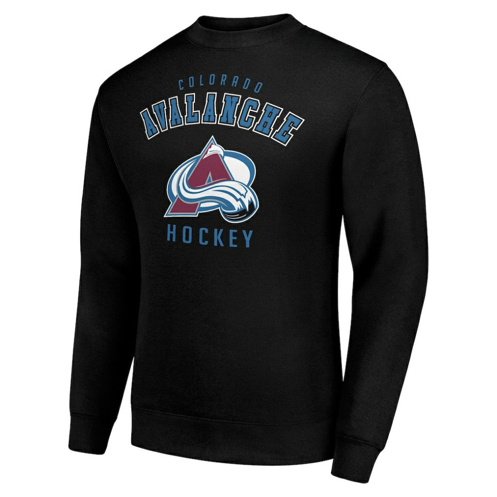 Colorado Avalanche - Men's Starter Team Logo Fleece Pullover Sweatshirt Black