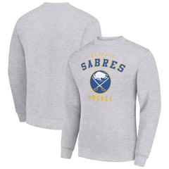 Buffalo Sabres - Men's Starter Team Logo Fleece Pullover Sweatshirt Heather Gray