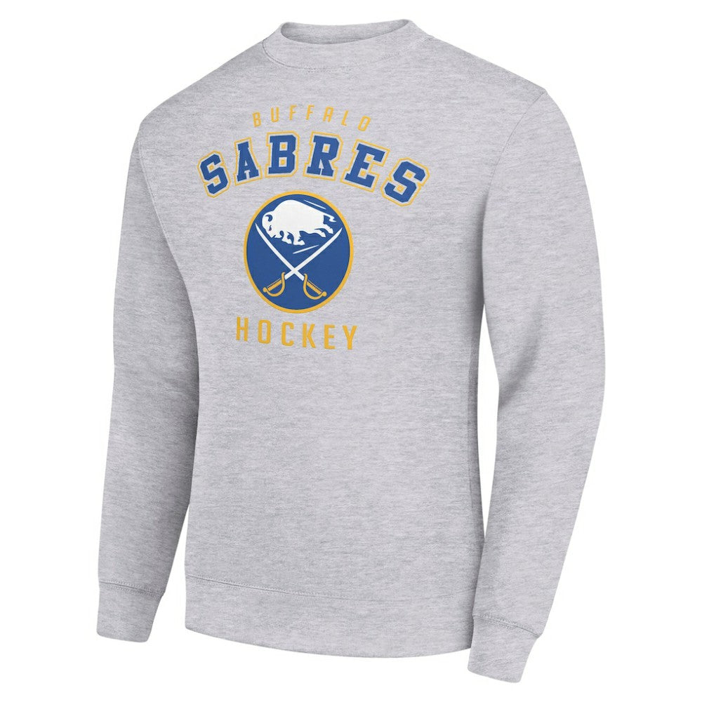 Buffalo Sabres - Men's Starter Team Logo Fleece Pullover Sweatshirt Heather Gray