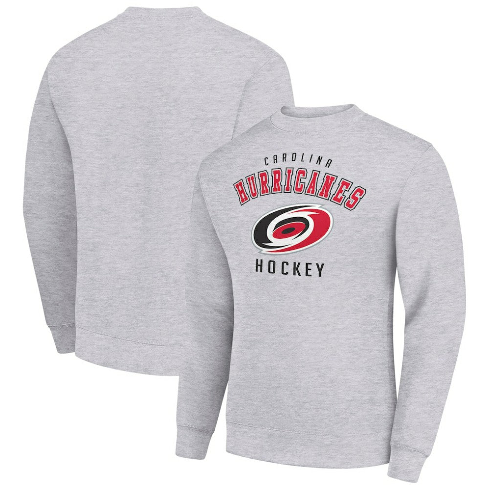 Carolina Hurricanes - Men's Starter Team Logo Fleece Pullover Sweatshirt Heather Gray