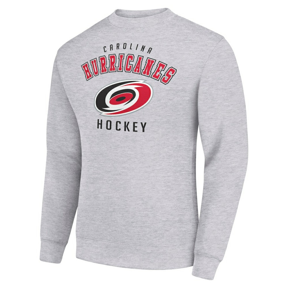 Carolina Hurricanes - Men's Starter Team Logo Fleece Pullover Sweatshirt Heather Gray