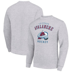 Colorado Avalanche - Men's Starter Team Logo Fleece Pullover Sweatshirt Heather Gray