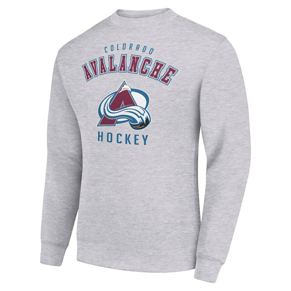 Colorado Avalanche - Men's Starter Team Logo Fleece Pullover Sweatshirt Heather Gray