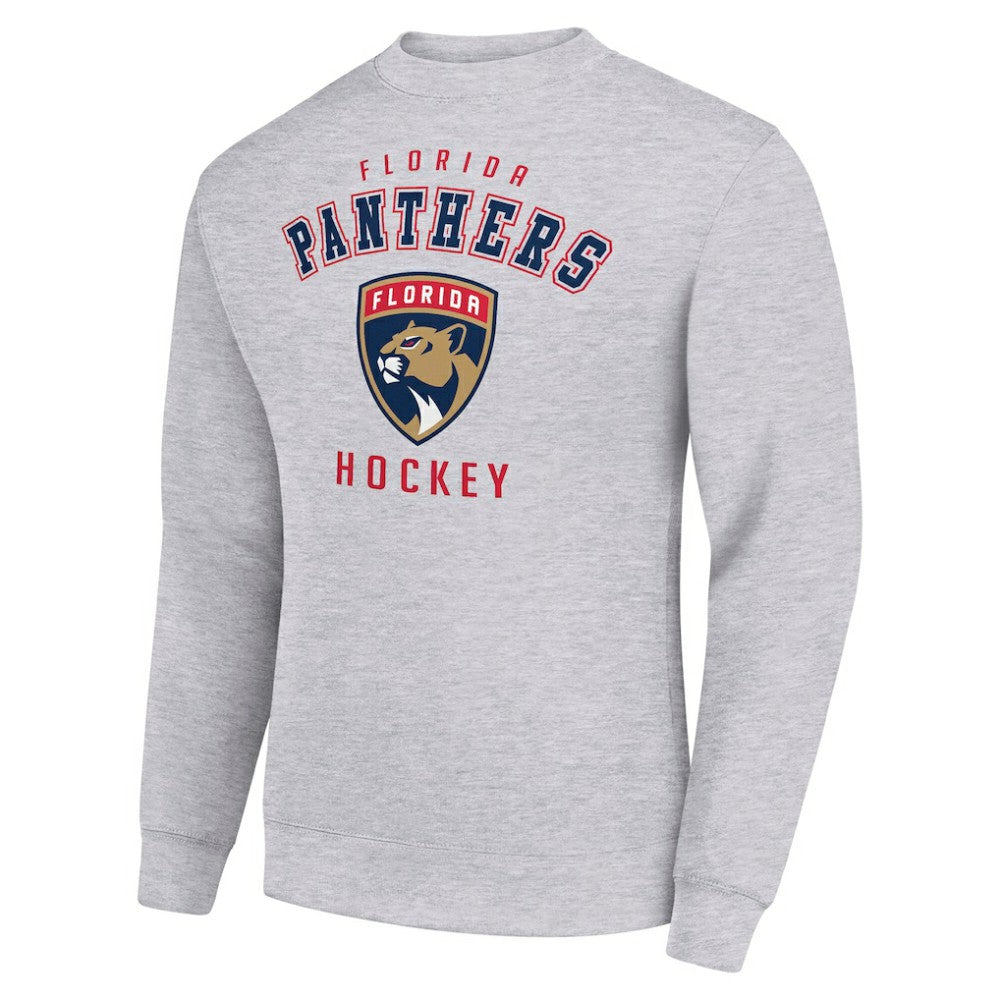 Florida Panthers - Men's Starter Team Logo Fleece Pullover Sweatshirt Heather Gray