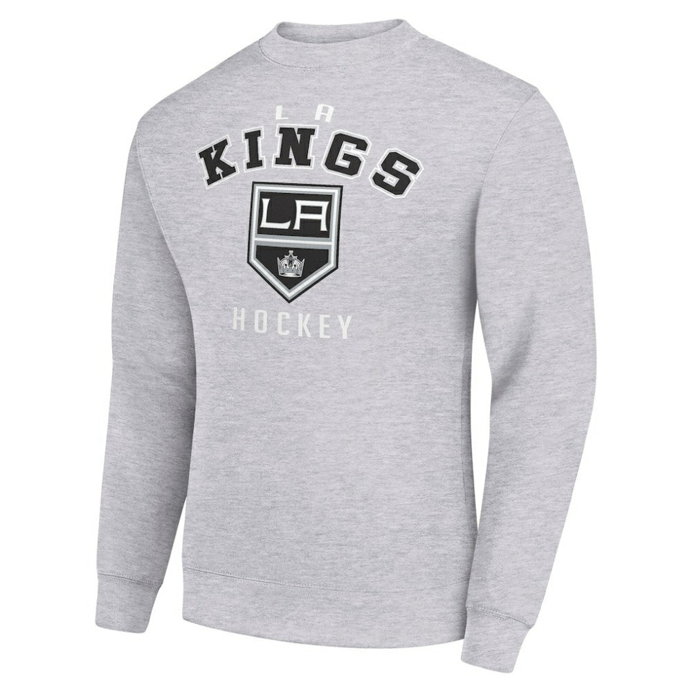 Los Angeles Kings - Men's Starter Team Logo Fleece Pullover Sweatshirt Heather Gray
