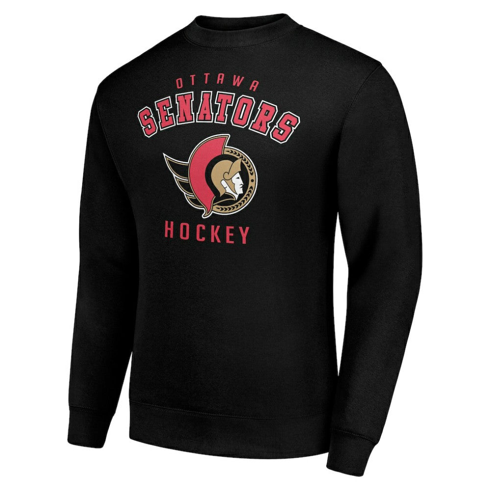 Ottawa Senators - Men's Starter Team Logo Fleece Pullover Sweatshirt Black