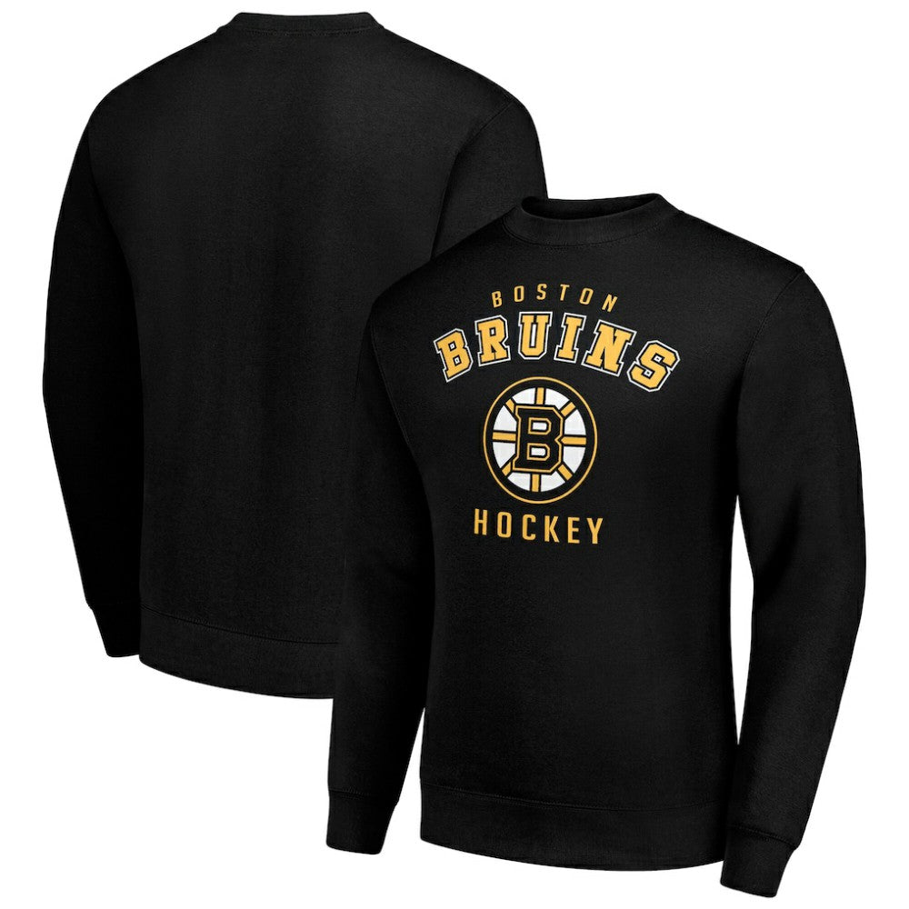 Boston Bruins Men's Starter Team Logo Fleece Pullover Sweatshirt Black