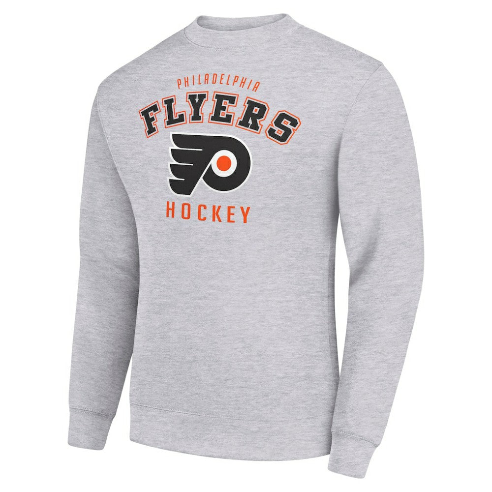 Philadelphia Flyers - Men's Starter Team Logo Fleece Pullover Sweatshirt Heather Gray