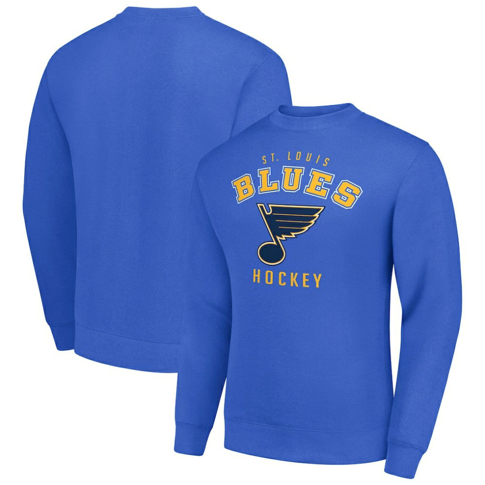 St. Louis Blues - Men's Starter Team Logo Fleece Pullover Sweatshirt Blue